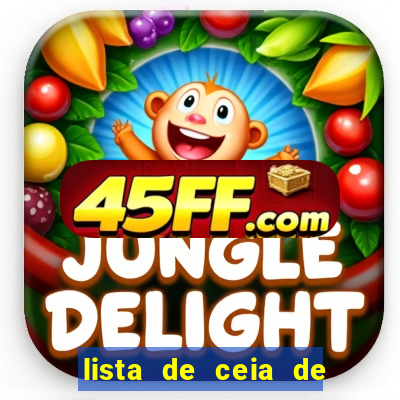 lista de ceia de natal para 20 pessoas